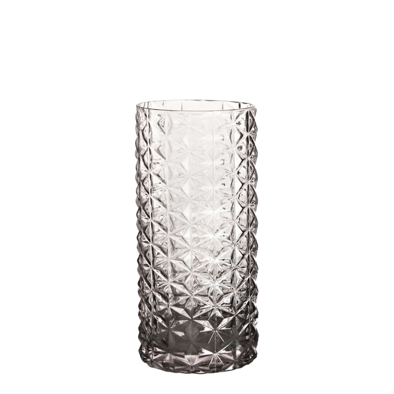Decoration - Vases - 70 Large Vase glass grey transparent / Ø 12 x H 25 cm - & klevering - H 25 cm / Grey - Glass