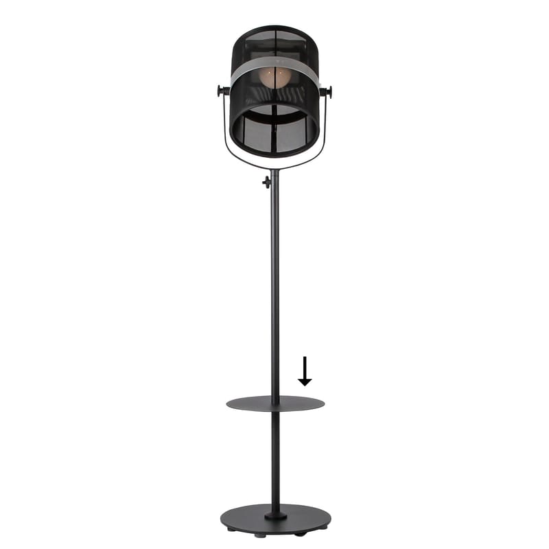 Luminaire - Lampadaires - Accessoire  métal noir / Plateau pour lampadaires Paris & Padère - Ø 35 cm - Maiori - Plateau / Charbon - Aliminium peint
