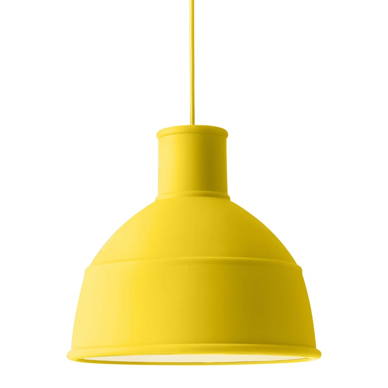 Leuchten - Pendelleuchten - Pendelleuchte Unfold plastikmaterial gelb - Muuto - Gelb - Silikon