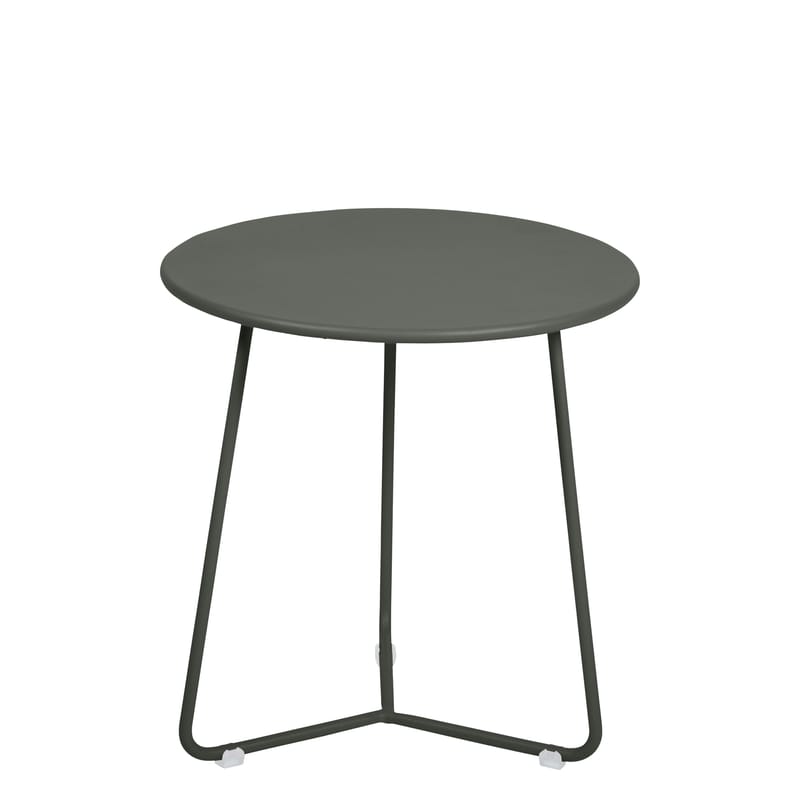 Mobilier - Tables basses - Table d\'appoint Cocotte métal vert gris / Tabouret - Ø 34 x H 36 cm - Fermob - Romarin - Acier peint