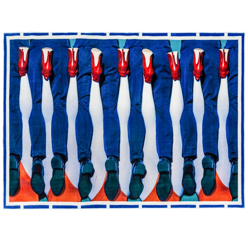Décoration - Tapis - Tapis Toiletpaper - Legs  bleu / 194 x 280 cm - Seletti - Legs - Polyamide