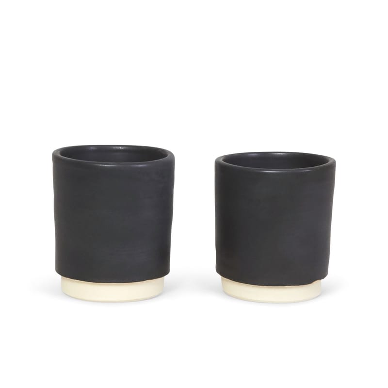 Table et cuisine - Tasses et mugs - Tasse Otto céramique noir / Sans anse - Set de 2 - Frama  - Noir - Grès émaillé