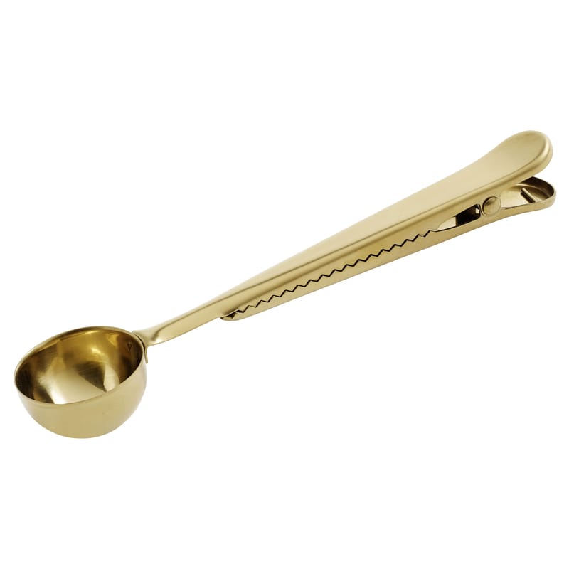 Tisch und Küche - Küchenutensilien - Zange Clip Clip Spoon gold metall / mit Löffel - Mesing - Hay - Messing - rostfreier Stahl