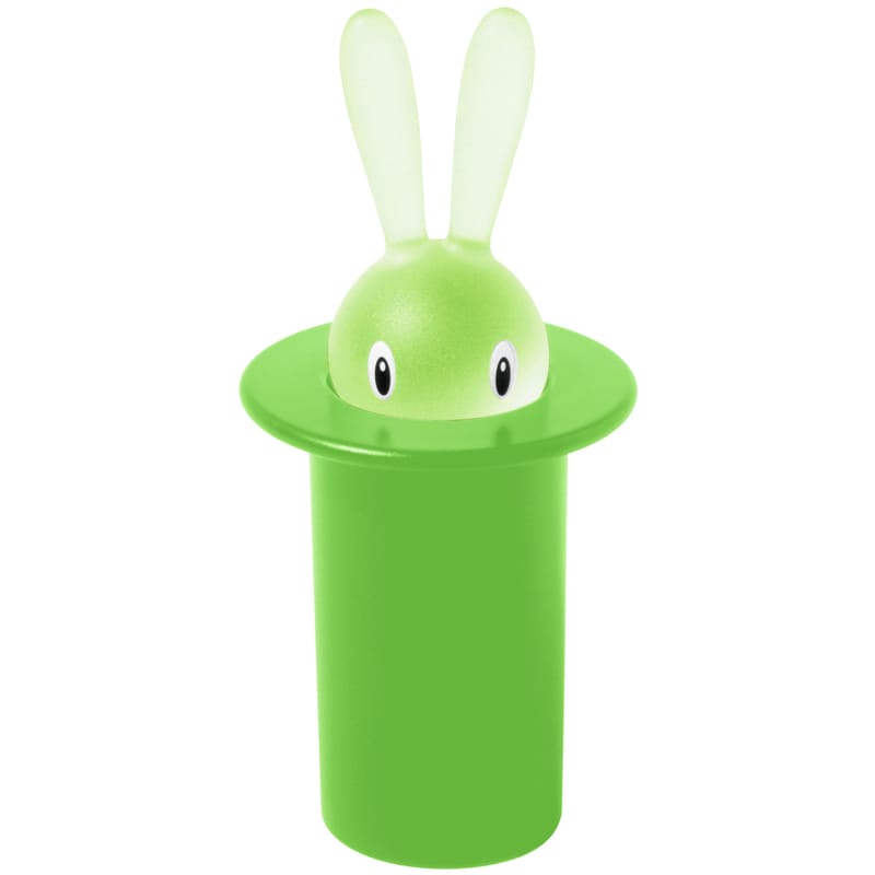 Tisch und Küche - Gute Laune Accessoires - Behälter für Zahnstocher Magic Bunny plastikmaterial grün - Alessi - Grün - Plastikmaterial