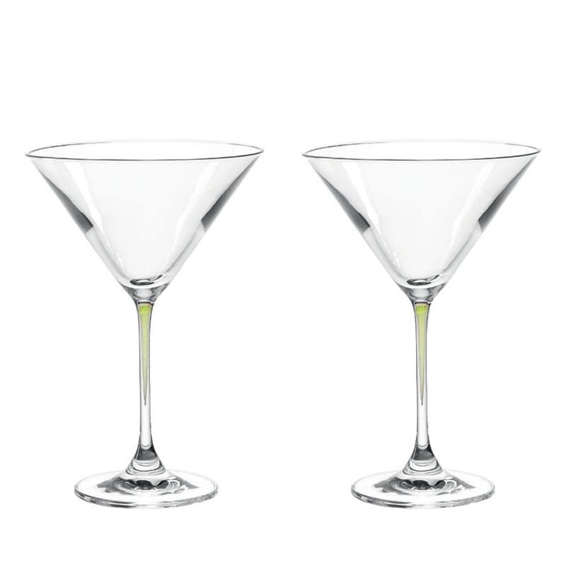 Tableware - Wine Glasses & Glassware - La Perla Cocktail glass glass green transparent Set of 2 - Leonardo - Green - Teqton® glass