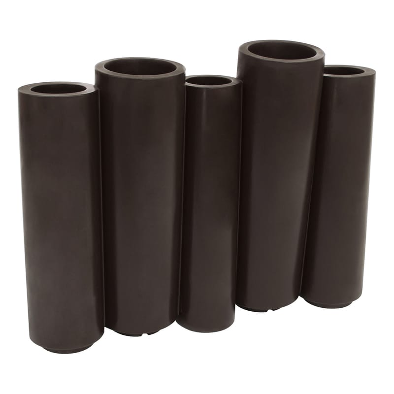 Mobilier - Paravents, séparations - Jardinière Bamboo plastique marron / L 100 x H 80 cm - Slide - Chocolat - polyéthène recyclable