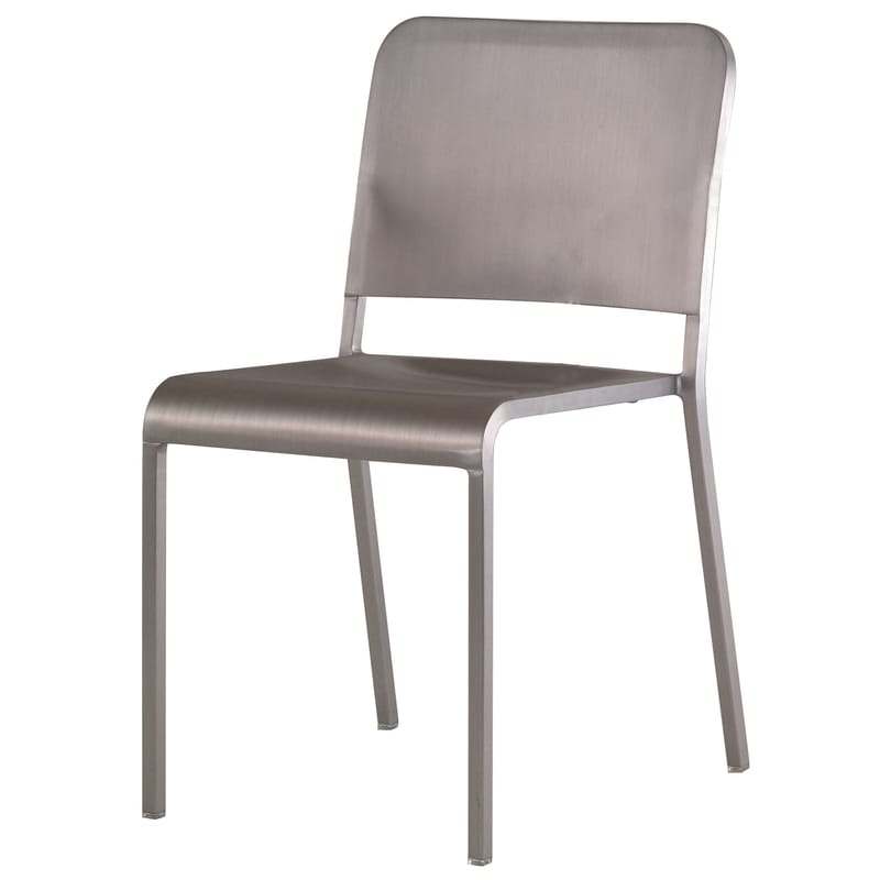 Furniture - Chairs - 20-06 Stacking chair metal Aluminium - Emeco - Brushed aluminium - Recycle aluminium