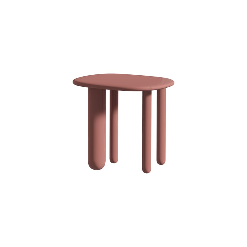 Mobilier - Tables basses - Table d\'appoint Tottori bois marron / 4 pieds - 54 x 44 x H 50 cm - Driade - Marron - Bois massif laqué, MDF laqué