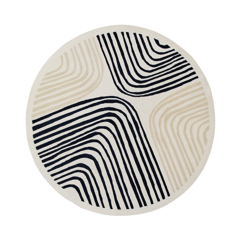 Décoration - Tapis - Tapis Labyrinthe  beige / Ø 200 cm - Tufté main - Maison Sarah Lavoine - Jasmin - Coton, Laine