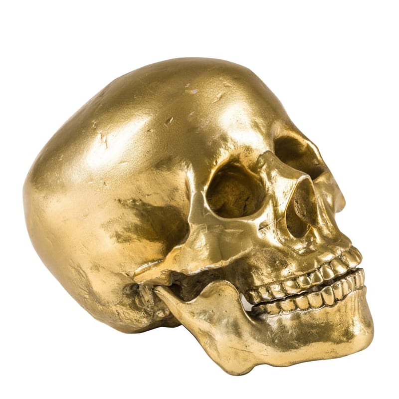 Décoration - Objets déco et cadres-photos - Décoration Human-Skull métal or / Crâne en métal - Diesel living with Seletti - Or - Aluminium peint
