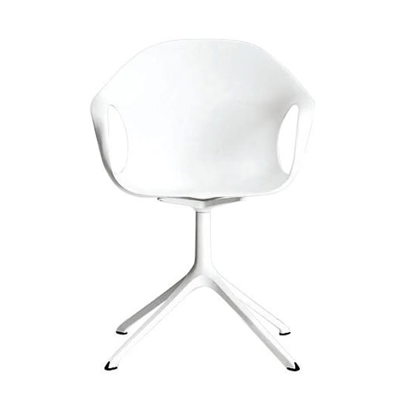 Mobilier - Chaises, fauteuils de salle à manger - Fauteuil Elephant Trestle plastique blanc - Kristalia - Blanc - Acier, Polyuréthane laqué
