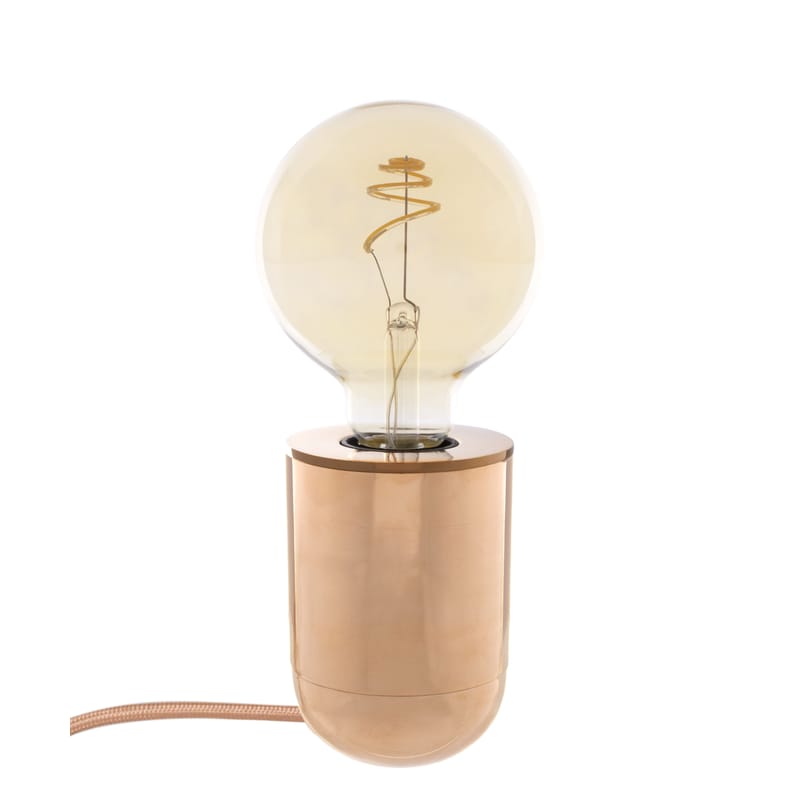 Luminaire - Lampes de table - Lampe de table Nara cuivre métal / Applique - H 10 cm - Pop Corn - Cuivre poli - Laiton massif finition cuivre poli