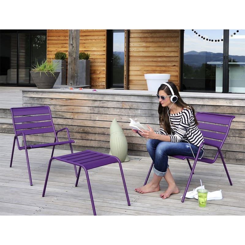 Fermob Monceau Low armchair storm grey Made In Design UK