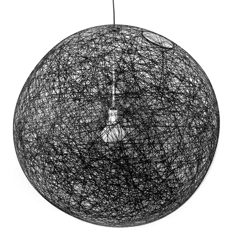 Leuchten - Pendelleuchten - Pendelleuchte Random Light plastikmaterial schwarz - Moooi - Schwarz - Ø 80 cm - Glasfaser