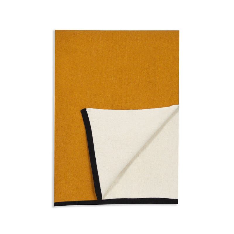 Décoration - Textile - Plaid Double jeu tissu jaune / Laine - 130 x 170 cm - Maison Sarah Lavoine - Ocre / Jasmin - Laine