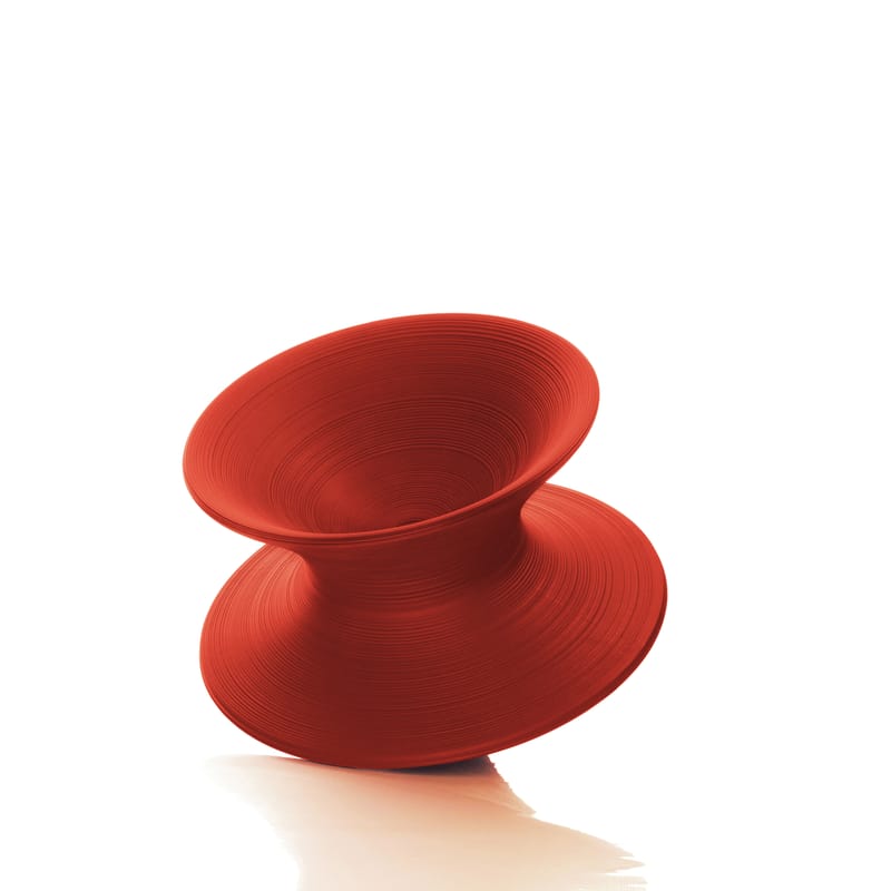 Red plastic rocking top chair