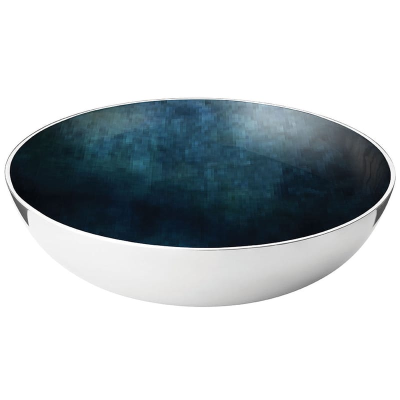 Table et cuisine - Saladiers, coupes et bols - Saladier Stockholm Horizon céramique bleu métal / Ø 40 x H 11 cm - Stelton - Ø 40 cm - Métal / Bleu - Aluminium, Email à froid