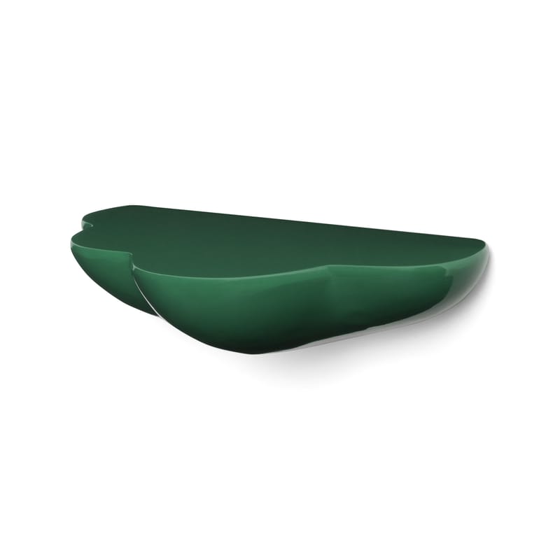 Furniture - Bookcases & Bookshelves - Funghi Small Shelf plastic material green / L 22 x D 10.5 cm - Polyresin - & klevering - Green - Polyresin