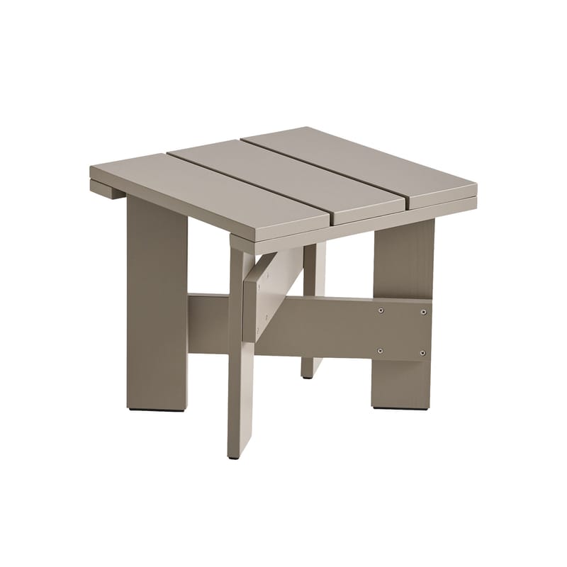 Mobilier - Tables basses - Table basse Crate Outdoor bois beige / Gerrit Rietveld, 1934 - 49,5 x 49,5 x H 45 cm - Hay - London fog - Pin massif
