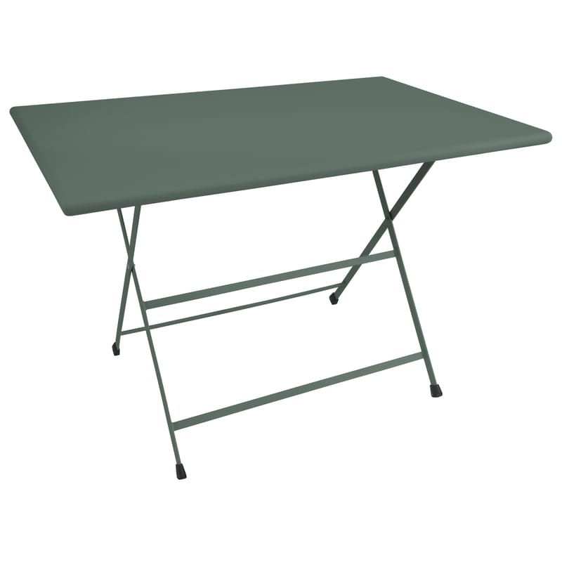Jardin - Tables de jardin - Table pliante Arc en Ciel métal vert / 110 x 70 cm - Emu - Vert foncé - Acier verni