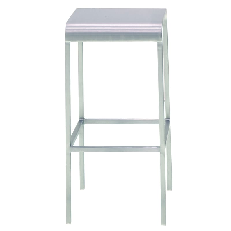 Furniture - Bar Stools - 20-06 Bar stool metal Aluminium - H 76 cm - Emeco - Brushed aluminium - Recycle aluminium