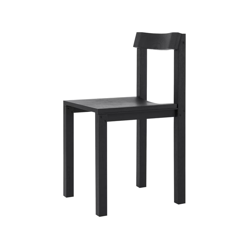 Mobilier - Chaises, fauteuils de salle à manger - Chaise Tal bois noir - KANN DESIGN - Chêne noir - Aluminium extrudé, Chêne massif teinté, Multiplis courbé plaqué chêne teinté