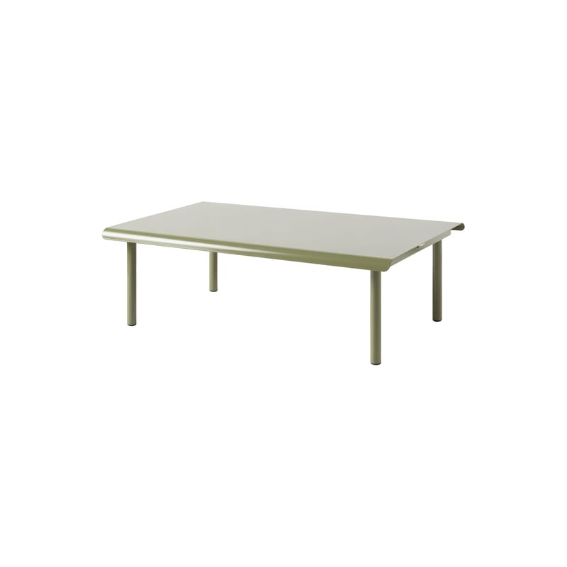 Mobilier - Tables basses - Table basse Patio métal vert / 110 x 70 x H 36 cm - Tolix - Vert Jonc - Acier inoxydable