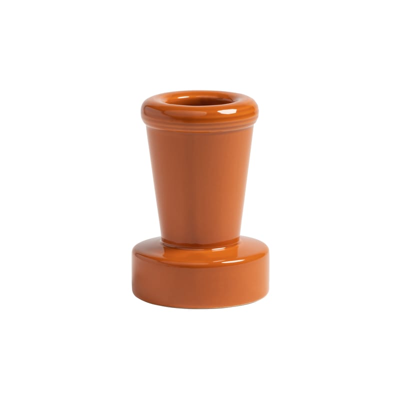 Décoration - Vases - Vase Stack céramique orange / Ø 8.5 x H 12 cm - & klevering - Ø 8.5 x H 12 cm / Terracotta - Céramique