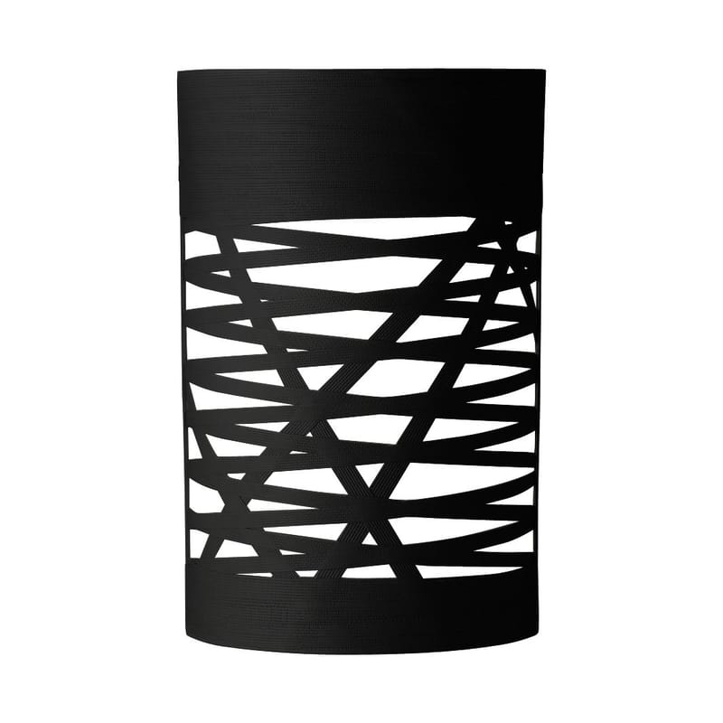 Leuchten - Wandleuchten - Wandleuchte Tress Mini plastikmaterial schwarz H 40 cm - Foscarini - Schwarz - Glasfaser, Verbund-Werkstoffe