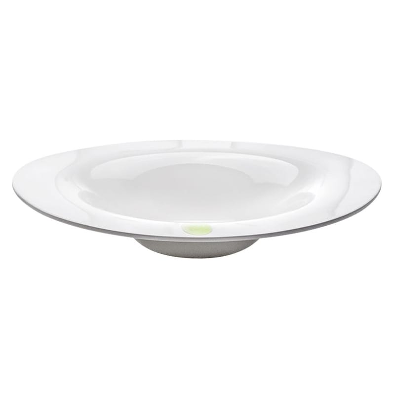 Table et cuisine - Assiettes - Assiette creuse I.D.Ish by D\'O Winter plastique blanc / Asymétrique - Kartell - Forme asymétrique / Blanc - Mélamine