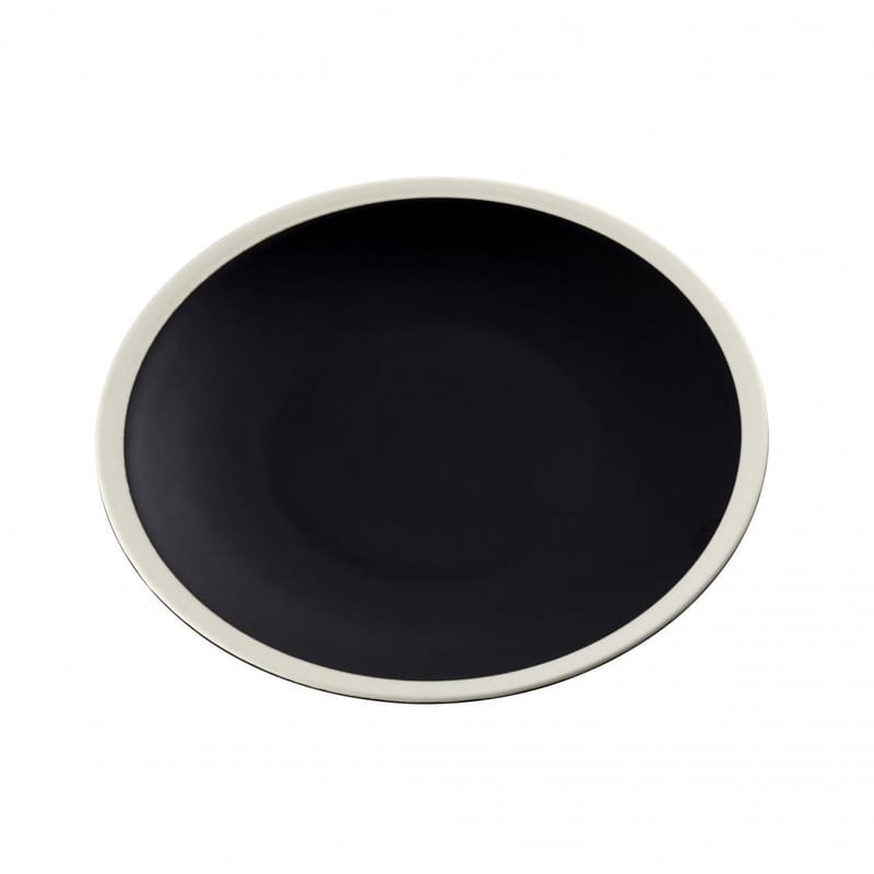 Table et cuisine - Assiettes - Assiette creuse Sicilia céramique noir / Ø 24 cm - Maison Sarah Lavoine - Radis noir - Céramique émaillée