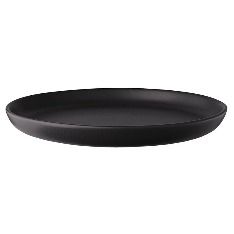 Table et cuisine - Assiettes - Assiette Nordic kitchen céramique noir / Ø 22 cm - Grès - Eva Solo - Ø 22 cm / Noir mat - Grès