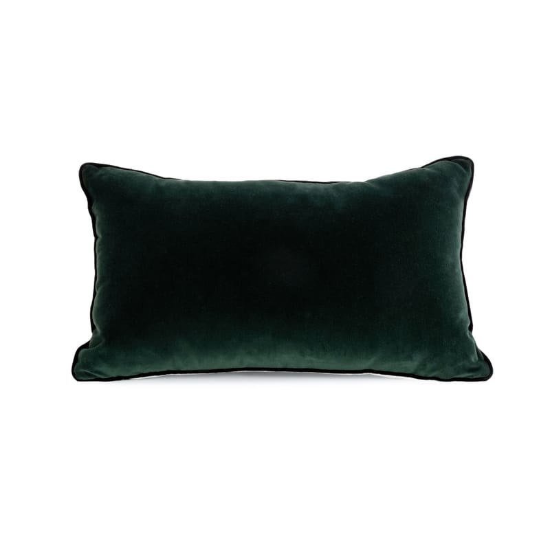 Décoration - Coussins - Coussin Quitte ou double tissu vert / 30 x 50 cm - Maison Sarah Lavoine - Thé de Chine / Noir - Mousse, Velours