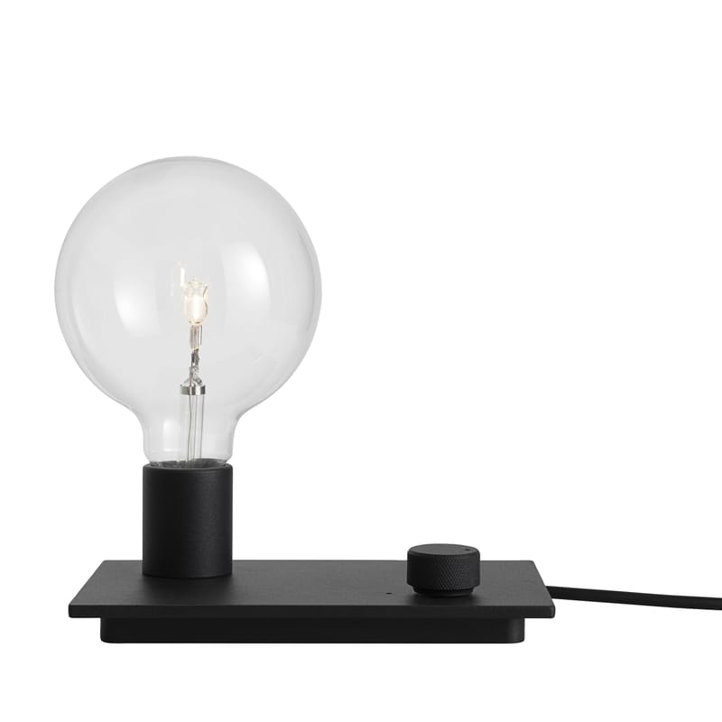 Illuminazione - Lampade da tavolo - Lampada da tavolo Control / Metallo - Variatore di intensità - Muuto - Noir - Ghisa di alluminio