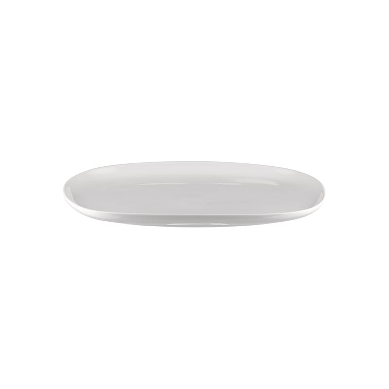Table et cuisine - Plateaux et plats de service - Plat de service Itsumo céramique blanc / 25 x 17 cm - Alessi - Blanc - Porcelaine