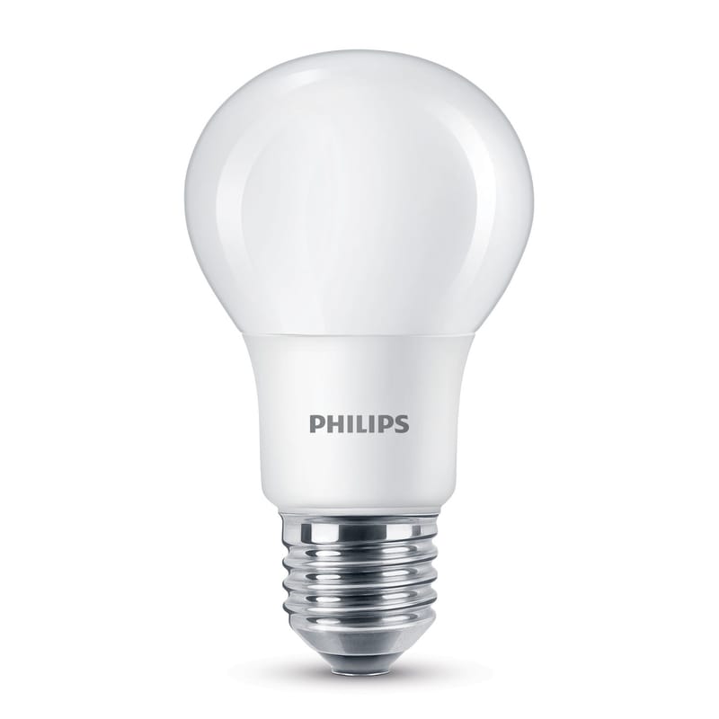 Luminaire - Ampoules et accessoires - Ampoule LED E27 Standard Dépolie verre blanc / 7,5W (60W) - 806 lumen - Philips - 7,5W (60W) - Métal, Verre dépoli