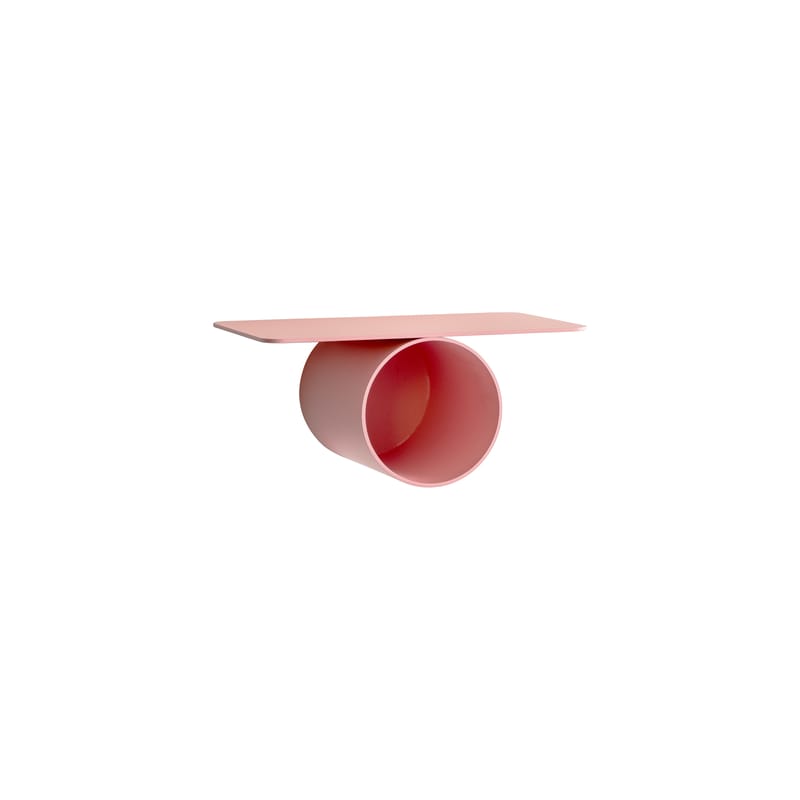 Mobilier - Etagères & bibliothèques - Etagère Pipeline Solo métal rose / L 37 cm - raawii - Rose - Aluminium