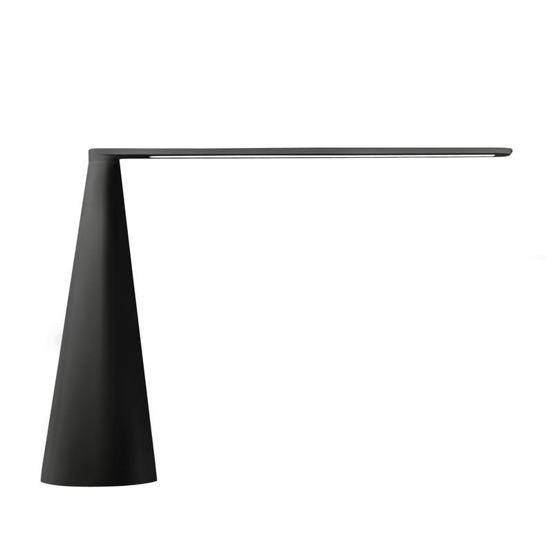 Luminaire - Lampes de table - Lampe de table Elica Petite modèle métal noir /  H 38 cm - Martinelli Luce - Noir - Aluminium
