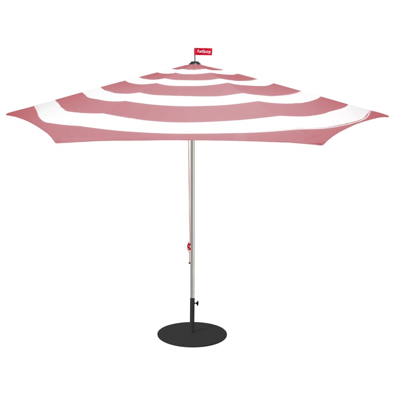 Outdoor - Parasols - Stripesol Parasol textile pink / Ø 350 cm - Fatboy - Blush pink - Aluminium, Polyester outdoor fabric