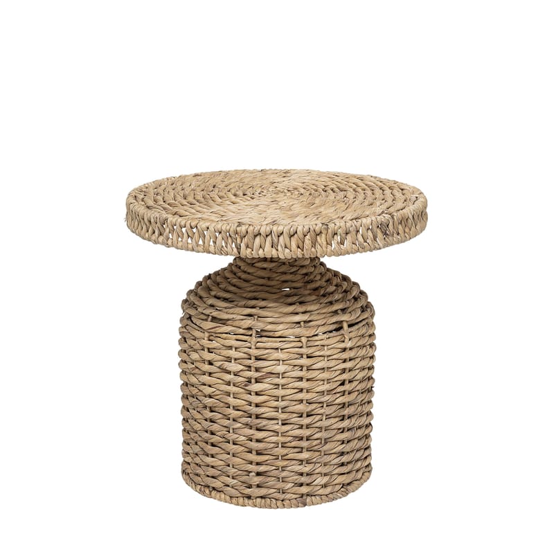 Mobilier - Tables basses - Table d\'appoint Camo fibre végétale beige bois naturel / Ø 47 x H 47 cm - Bloomingville - Naturel - Jacinthe d\'eau
