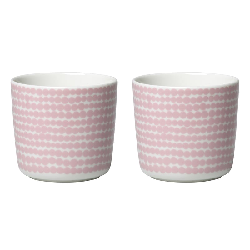 Table et cuisine - Tasses et mugs - Tasse à café Siirtolapuutarha céramique rose / Sans anse - Set de 2 - Marimekko - Siirtolapuutarha / Rose - Grès