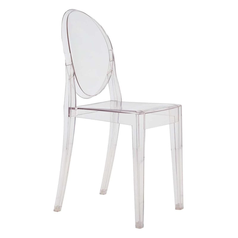 Mobilier - Chaises, fauteuils de salle à manger - Chaise empilable Victoria Ghost plastique transparent / Polycarbonate 2.0 - Philippe Starck, 2005 - Kartell - Cristal - Polycarbonate 2.0