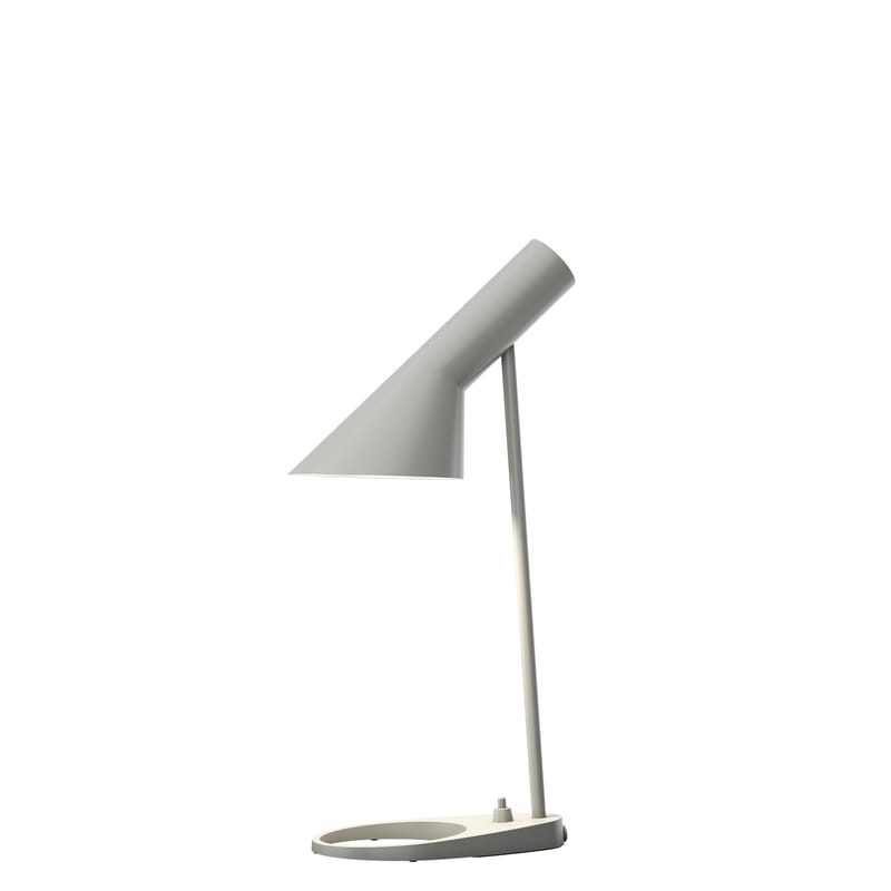 Illuminazione - Lampade da tavolo - Lampada da tavolo AJ Mini metallo grigio (1960) / H 43 cm - Louis Poulsen - Grgio Originale - Acciaio, Zinco