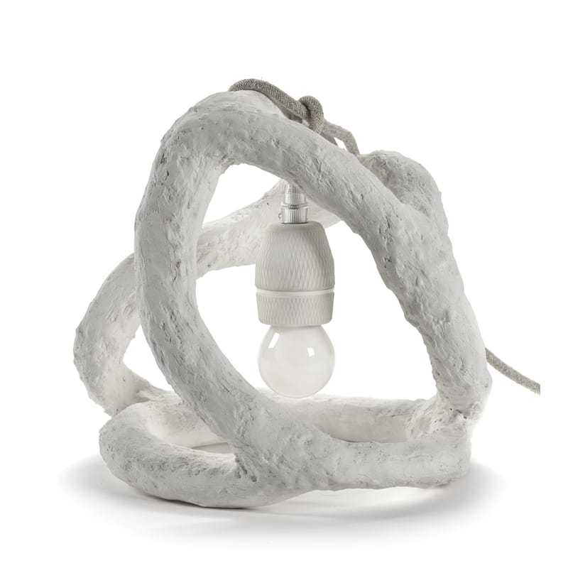 Luminaire - Lampes de table - Lampe de table Sculpture céramique blanc / Plâtre modelé main - Serax - Blanc - Plâtre