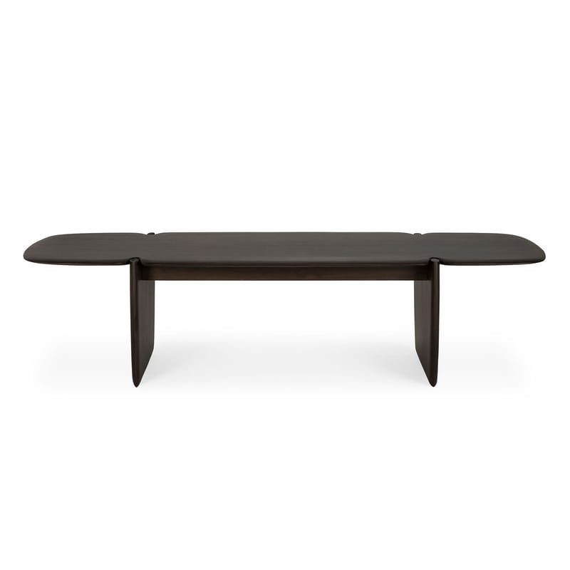 Mobilier - Tables basses - Table basse Polished Imperfect marron noir bois naturel / Acajou - 155 x 58 cm - Ethnicraft - Acajou - Acajou massif teinté