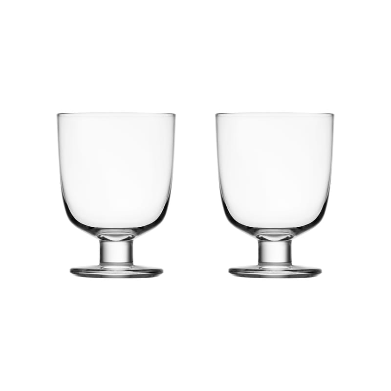 Table et cuisine - Verres  - Verre à pied Lempi verre transparent / 34 cl - Set de 2 - Iittala - Transparent - Verre