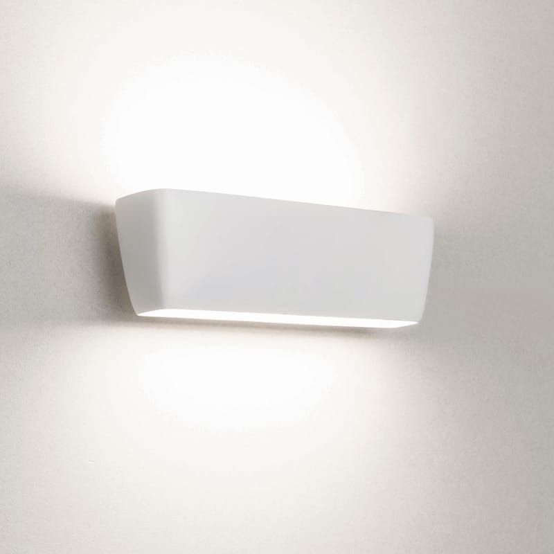 Luminaire - Appliques - Applique Flaca LED métal blanc / Aluminium - L 28 cm - Nemo - Blanc - Fonte d\'aluminium