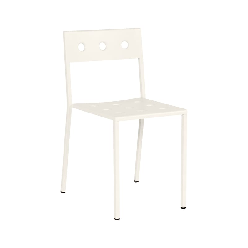 Mobilier - Chaises, fauteuils de salle à manger - Chaise empilable Balcony métal beige / Bouroullec, 2022 - Hay - Beige craie - Acier peinture poudre
