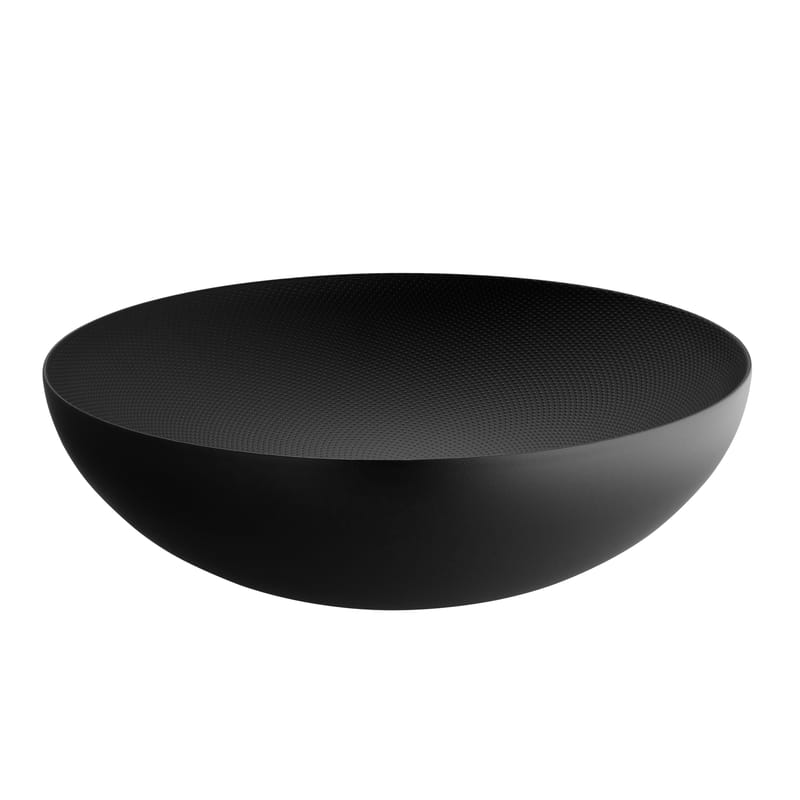 Table et cuisine - Corbeilles, centres de table - Coupe Double métal noir / Ø 32 cm - Alessi - Noir - Acier époxy