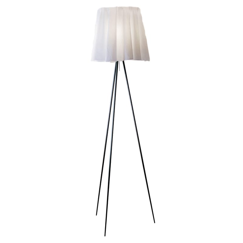 Lighting - Floor lamps - Rosy Angelis Floor lamp metal textile white - Flos - Grey - Aluminium, Fabric
